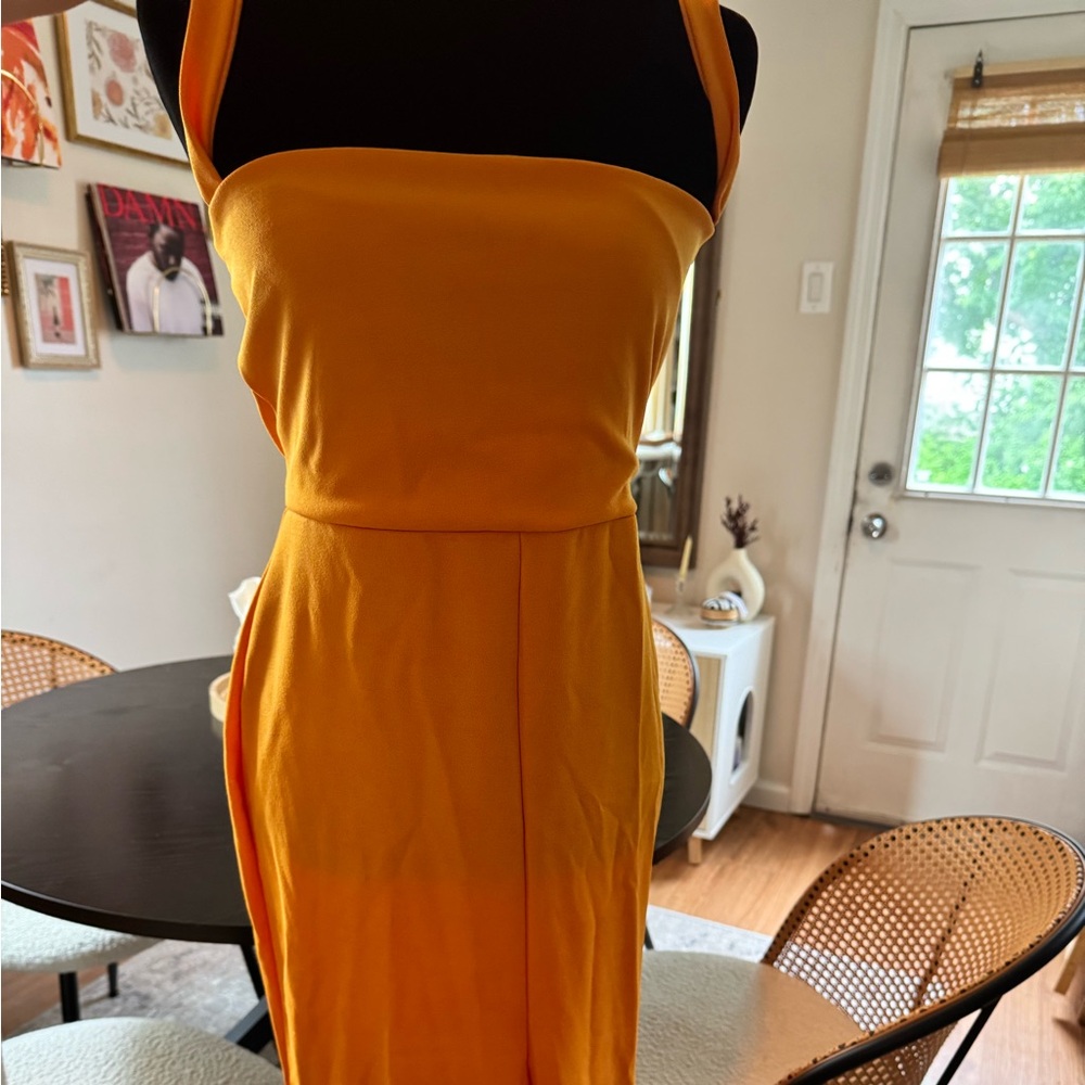 PrettyLittleThing One Shoulder Yellow Dress